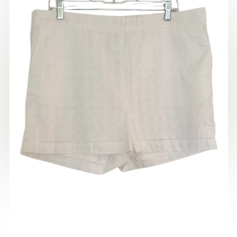 Brooks Brothers Shorts Size 14 White 100% Cotton Print Lined 3 1/2” inseam